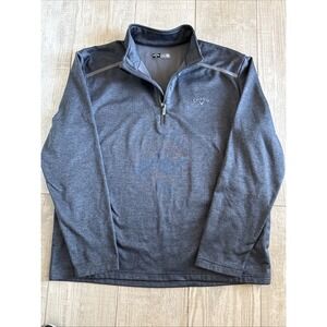 Callaway Golf Men's‎ Long Sleeve Quarter Zip 2XL Gray Sweater Active Training